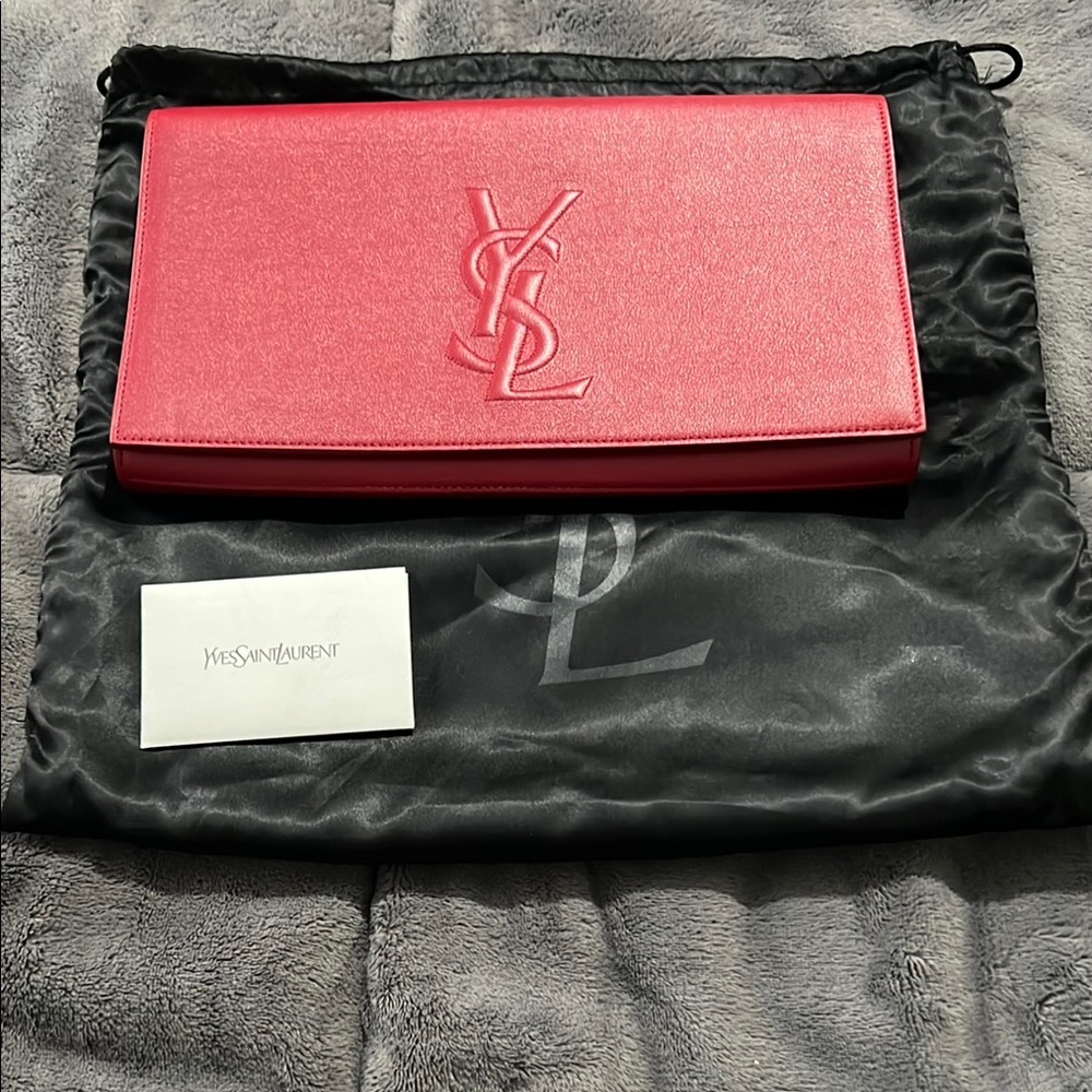 Yves Saint Laurent Red Clutch